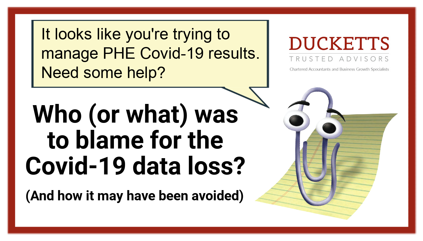 Who (or what) was to blame for the Covid-19 data loss?